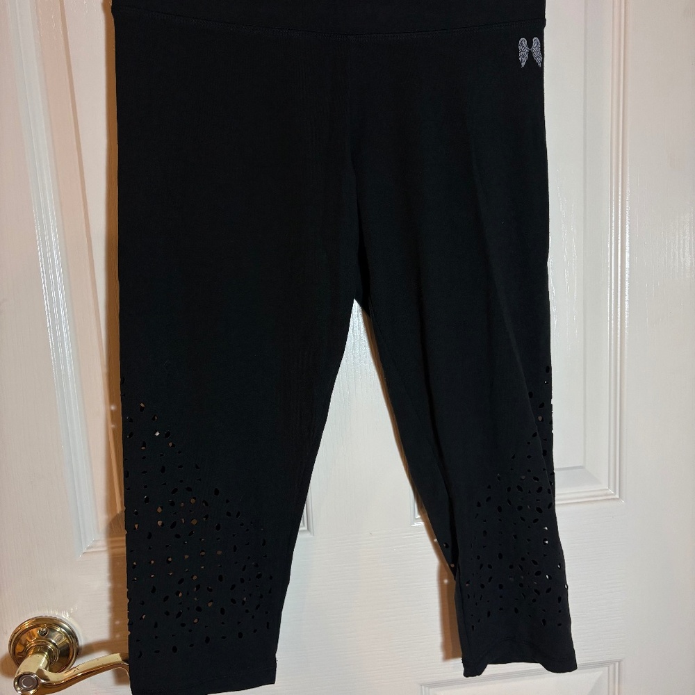 Women's Victoria's Secret Black Cut Out Biker Shorts